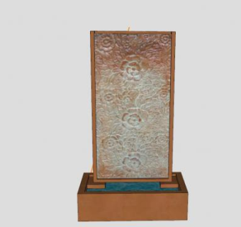 欧式雕花面板喷泉SU模型下载_sketchup草图大师SKP模型