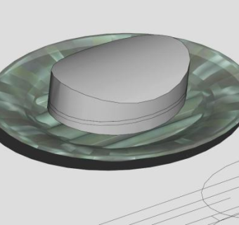 卫浴小件肥皂碟SU模型下载_sketchup草图大师SKP模型