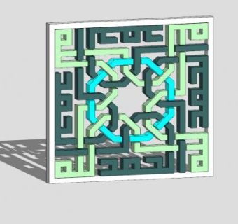 阿拉伯清真寺装饰SU模型下载_sketchup草图大师SKP模型