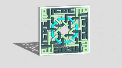 阿拉伯清真寺装饰SU模型下载_sketchup草图大师SKP模型