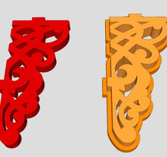角落的装饰元素SU模型下载_sketchup草图大师SKP模型