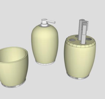 肥皂碟洗发瓶SU模型下载_sketchup草图大师SKP模型