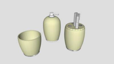 肥皂碟洗发瓶SU模型下载_sketchup草图大师SKP模型