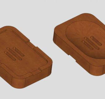 卫浴木制肥皂碟SU模型下载_sketchup草图大师SKP模型