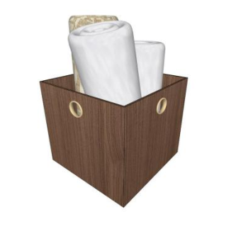 浴室配件实木架SU模型下载_sketchup草图大师SKP模型