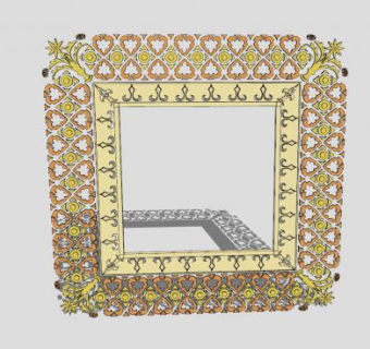 欧式墙面雕刻装饰SU模型下载_sketchup草图大师SKP模型
