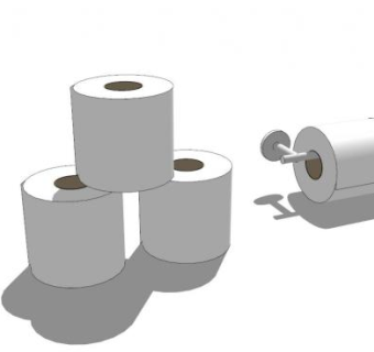 卫生纸卷纸架SU模型下载_sketchup草图大师SKP模型