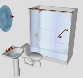 全套浴具配件SU模型下载_sketchup草图大师SKP模型