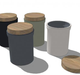 卫浴储藏罐SU模型下载_sketchup草图大师SKP模型