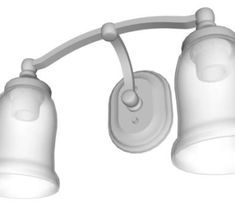 卫浴双层墙烛台SU模型下载_sketchup草图大师SKP模型