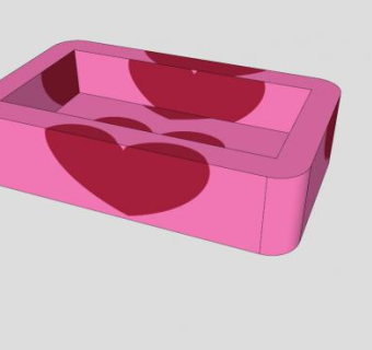 浴室粉色皂托器SU模型下载_sketchup草图大师SKP模型