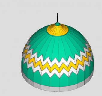 拜占庭式建筑大圆顶SU模型下载_sketchup草图大师SKP模型