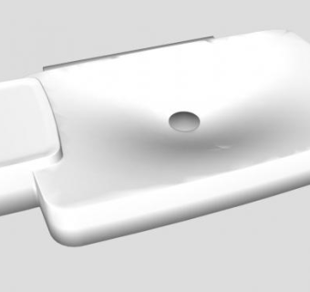 卫浴白色洗脸盆SU模型下载_sketchup草图大师SKP模型