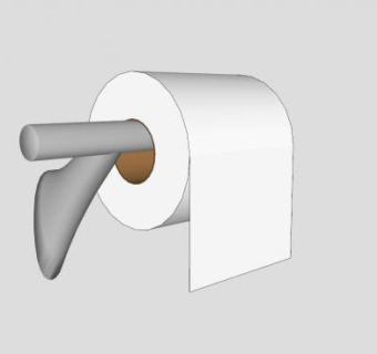 浴室卫生纸架SU模型下载_sketchup草图大师SKP模型