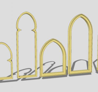 阿拉伯风格门框SU模型下载_sketchup草图大师SKP模型