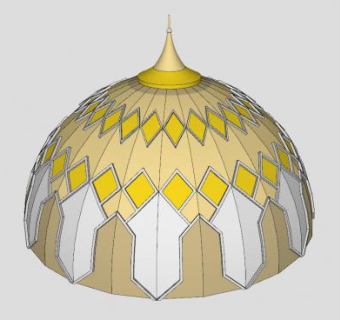 拜占庭式圆顶SU模型下载_sketchup草图大师SKP模型