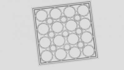 欧式雕刻窗户SU模型下载_sketchup草图大师SKP模型