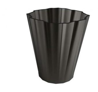 黑色垃圾桶SU模型下载_sketchup草图大师SKP模型