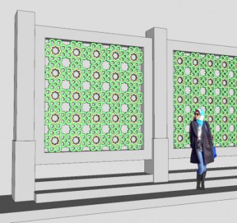 清真寺几何图形装饰面板SU模型下载_sketchup草图大师SKP模型