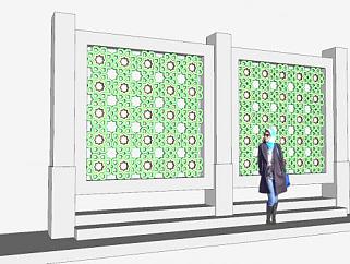 清真寺几何图形装饰面板SU模型下载_sketchup草图大师SKP模型
