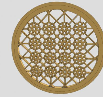 圆形欧式花纹装饰SU模型下载_sketchup草图大师SKP模型