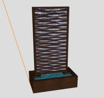 欧式藤条面板喷泉SU模型下载_sketchup草图大师SKP模型