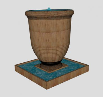 欧式杯型喷泉SU模型下载_sketchup草图大师SKP模型