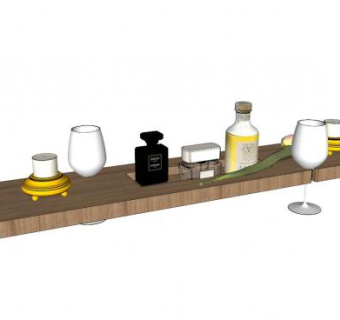 卫浴浴缸配件SU模型下载_sketchup草图大师SKP模型