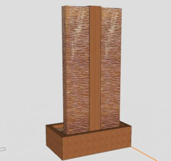 欧式镶板型喷泉SU模型下载_sketchup草图大师SKP模型
