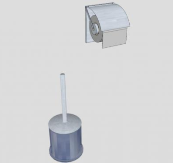 浴室配件纸夹SU模型下载_sketchup草图大师SKP模型