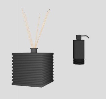 浴室配件黑色卫浴小件SU模型下载_sketchup草图大师SKP模型