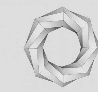 金属八角形环SU模型下载_sketchup草图大师SKP模型