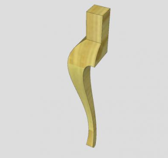 欧式木桌腿SU模型下载_sketchup草图大师SKP模型