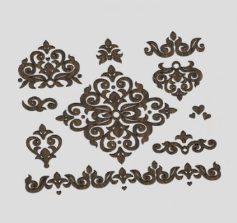 欧式木雕装饰SU模型下载_sketchup草图大师SKP模型