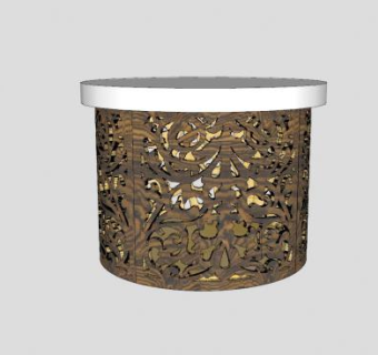 现代欧式木雕咖啡桌SU模型下载_sketchup草图大师SKP模型