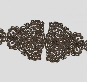 欧式对称花纹装饰SU模型下载_sketchup草图大师SKP模型