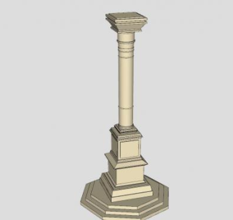 意大利罗马柱SU模型下载_sketchup草图大师SKP模型