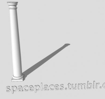 欧式罗马圆柱SU模型下载_sketchup草图大师SKP模型