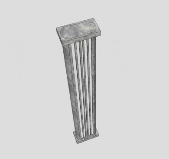 现代大理石景观柱子SU模型下载_sketchup草图大师SKP模型