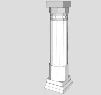 欧式罗马柱SU模型下载_sketchup草图大师SKP模型
