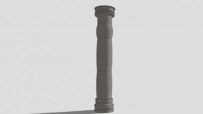 欧式复古圆柱SU模型下载_sketchup草图大师SKP模型