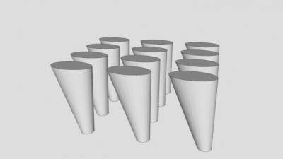 简易艺术型柱子SU模型下载_sketchup草图大师SKP模型