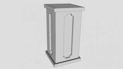 混凝土方柱SU模型下载_sketchup草图大师SKP模型