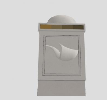 欧式隔音柱子SU模型下载_sketchup草图大师SKP模型