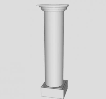 塔司干式石柱SU模型下载_sketchup草图大师SKP模型