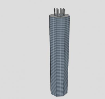 八角形石柱SU模型下载_sketchup草图大师SKP模型