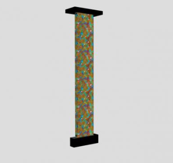 色丽石工字型石柱SU模型下载_sketchup草图大师SKP模型