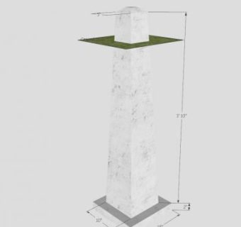 梯形柱SU模型下载_sketchup草图大师SKP模型