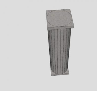 欧式古典石柱SU模型下载_sketchup草图大师SKP模型