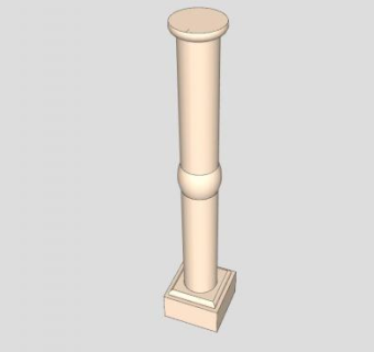 欧式大理石柱SU模型下载_sketchup草图大师SKP模型